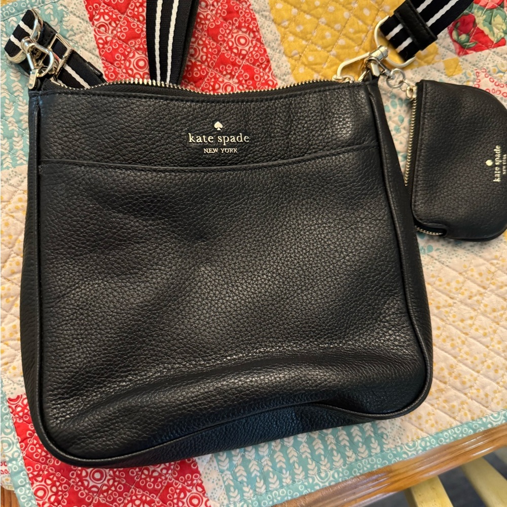 Kate Spade Black Pebbled Leather Crossbody Bag